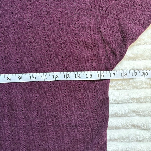 4/25$ The Limited Quarter Sleeve Light Weight Sweater Maroon Womens Small - Picture 5 of 7